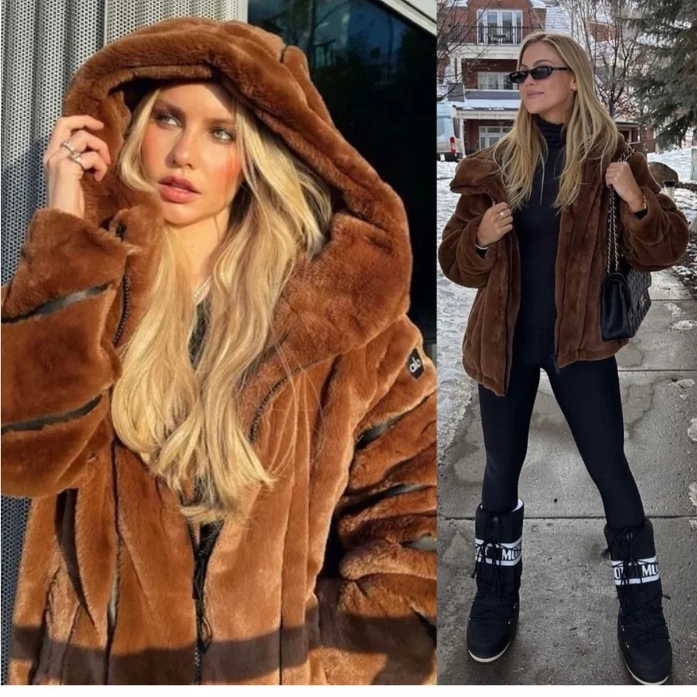 ALO Yoga Brown Teddy Jacket - Picture 1 of 1